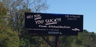 Hey ISIS, You Suck: Local Muslims Post Anti-ISIS Billboard Hey ISIS, You Suck: Local Muslims Post Anti-ISIS Billboard