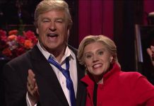 Alec Baldwin, Kate McKinnon break character on SNL (Watch) Alec Baldwin, Kate McKinnon break character on SNL (Watch)