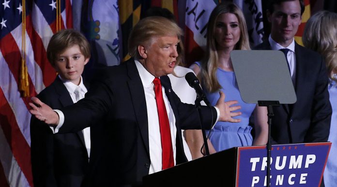 Donald Trump Victory Speech: Trump makes speech as president of the USA in front of the First Family