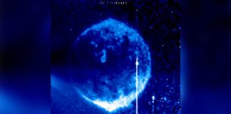 UFO sighting: NASA cameras capture huge blue spherical object UFO sighting: NASA cameras capture huge blue spherical object