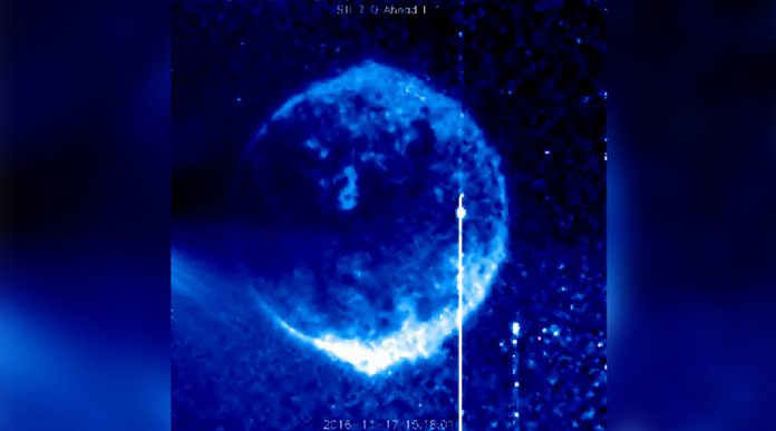 UFO sighting: NASA cameras capture huge blue spherical object