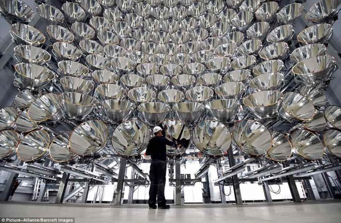 German Researchers switch on 'Synlight' - the world's largest artificial sun