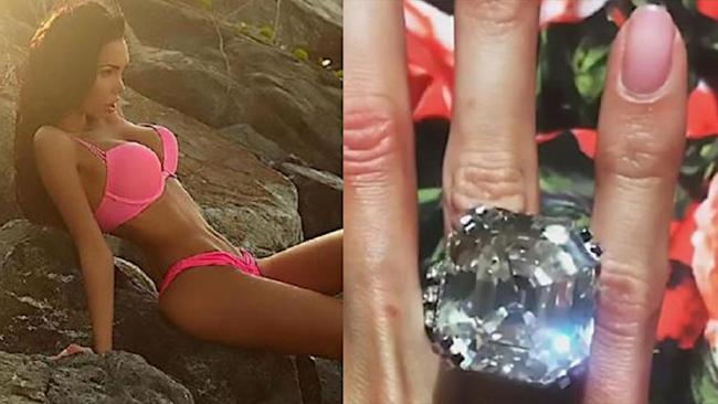 Ksenia Tsaritsina: Aleksey Shapovalov's wife flaunts £7million 70-carat ring