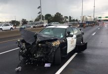 401 closed near Oshawa after stolen vehicle rams two OPP cruisers 401 closed near Oshawa after stolen vehicle rams two OPP cruisers