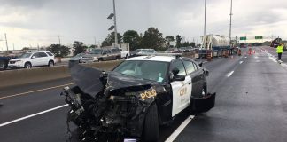 401 closed near Oshawa after stolen vehicle rams two OPP cruisers 401 closed near Oshawa after stolen vehicle rams two OPP cruisers