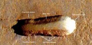 UFO hunter spots ‘alien mothership’ on Mars “Picture” UFO hunter spots 'alien mothership' on Mars (Picture)