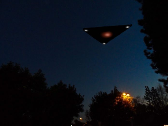 Black Triangle UFO caught on Google Earth