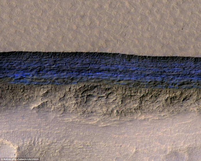 Researchers find thick sheets of ice just below Mars' surface