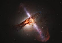 Supermassive black hole emits a ferocious “double burp” Supermassive black hole emits a ferocious "double burp"