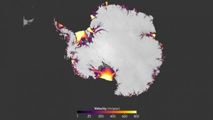 Researchers discovered the velocity of ice melting from Antarctica