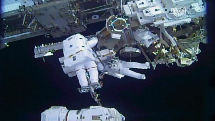 Spacewalking astronauts finish months of robot arm repairs (Video)