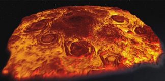 Watch: Flyover of Jupiter’s north pole in infrared Watch: Flyover of Jupiter’s north pole in infrared