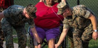 Marines save senior citizens After DC Catches Fire Marines save senior citizens After DC Catches Fire