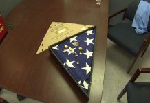 Burial flag returned to Navy wife in Denver Burial flag returned to Navy wife in Denver