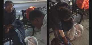 Garrett Johnson: Homeless Man Can’t Walk from Pain of Torn Shoes Garrett Johnson: Homeless Man Can't Walk from Pain of Torn Shoes