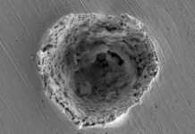 Tech: High-speed camera shows incoming particles cause damage by briefly melting surfaces as they strike — (Report)