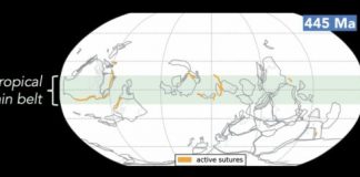 Research: Collisions in tropics expose rocks that take up carbon dioxide, cooling normally balmy Earth —