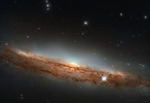 Hubble Telescope view of a spiral galaxy – called NGC 3717 Hubble Telescope view of a spiral galaxy – called NGC 3717