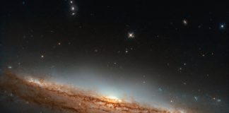 Hubble Telescope view of a spiral galaxy – called NGC 3717 Hubble Telescope view of a spiral galaxy – called NGC 3717