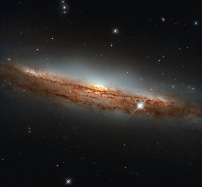 Hubble Telescope view of a spiral galaxy – called NGC 3717