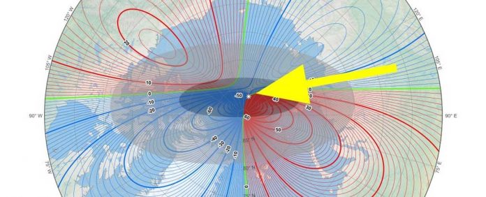 Study Says Earth’s Magnetic North Pole Is Moving Toward Russia