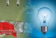 A drop of water generates 140V power, lighting up 100 LED bulbs — Tdnews A drop of water generates 140V power, lighting up 100 LED bulbs