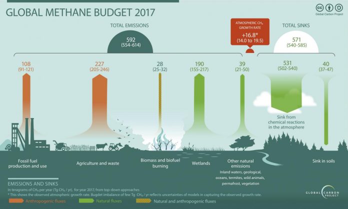 Global methane emissions soar to record high