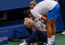 Video: Djokovic out of US Open after hitting line judge with ball Video: Djokovic out of US Open after hitting line judge with ball