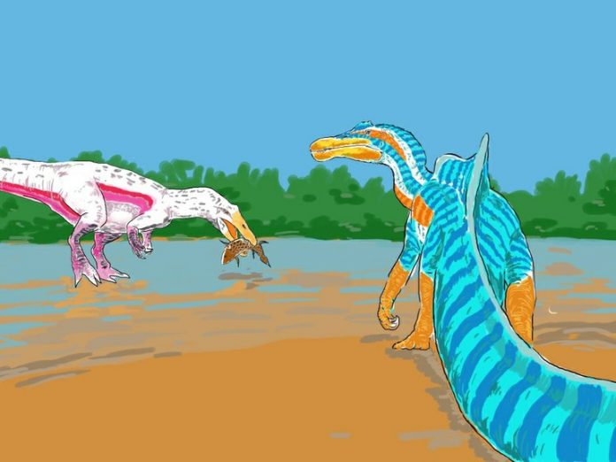 dinosaur with boulder tail
