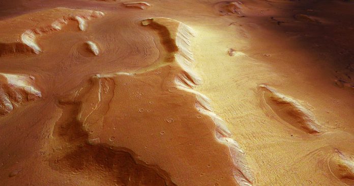 Buried glaciers have enough ice to cover entire surface of Mars